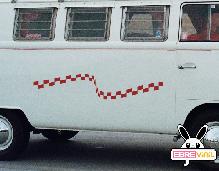 vinilo decorativo autocaravanas bandera a cuadros