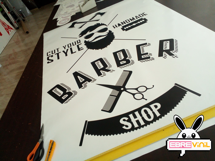 vinilo decorativo barberías, barber shop