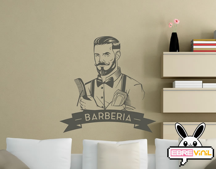 Vinilo decorativo para barberías tanto para paredes como cristales