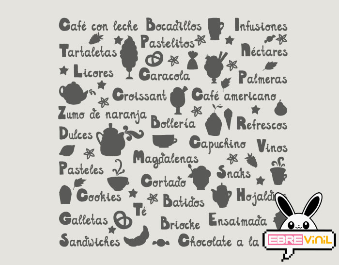 vinilo decorativo cafeterías desayunos
