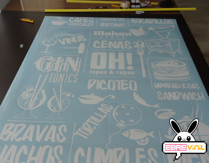 vinilo decorativo carta menú bares restaurantes