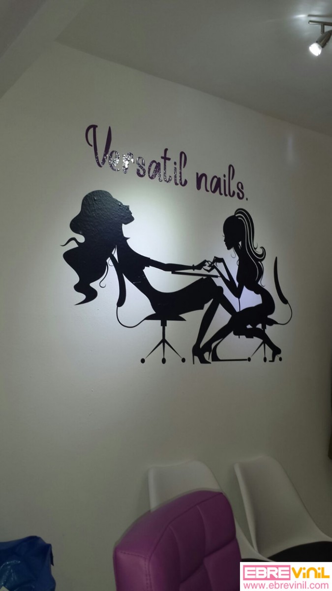 vinilo decorativo centro belleza decoración uñas peluquerías