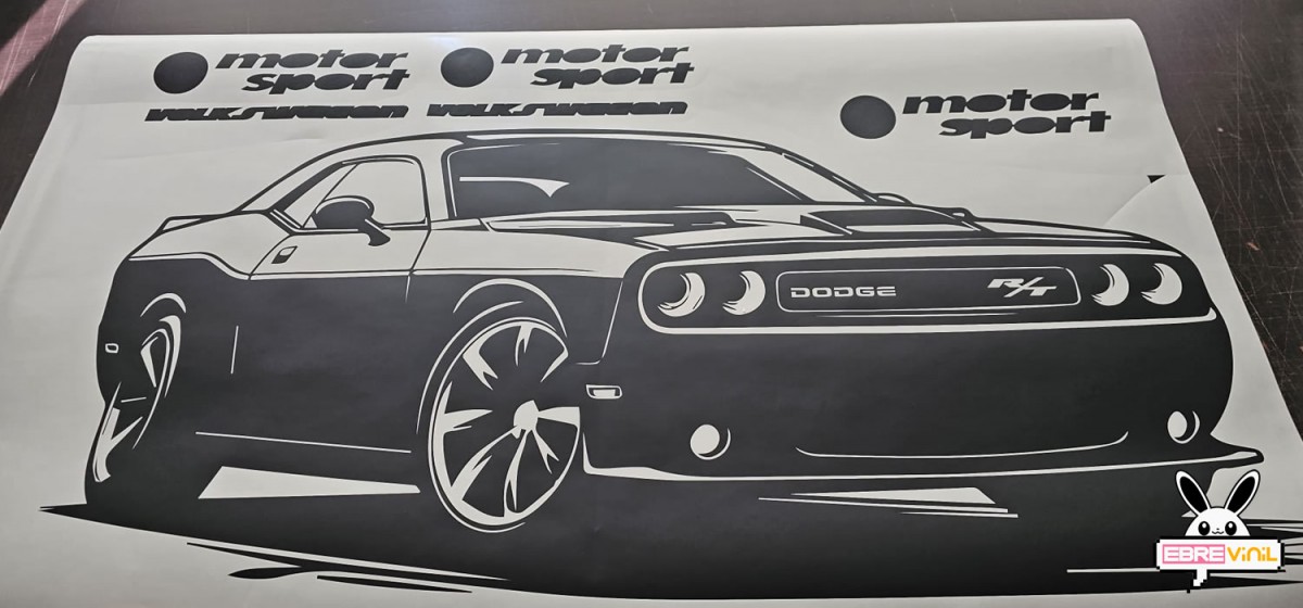 vinilo decorativo de pared dodge challenger