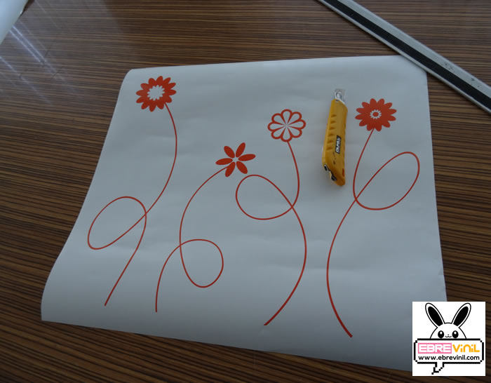 vinilo decorativo floral de pared