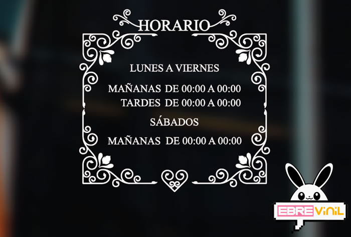 vinilo decorativo horarios