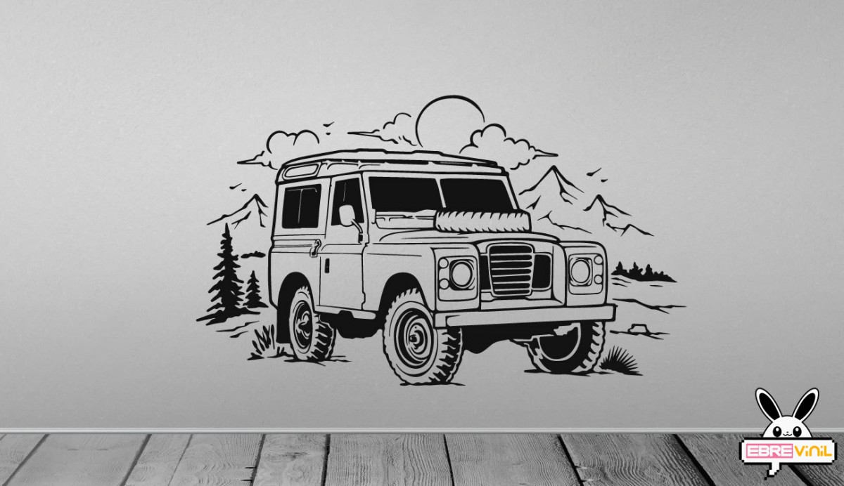 vinilo decorativo de pared land rover