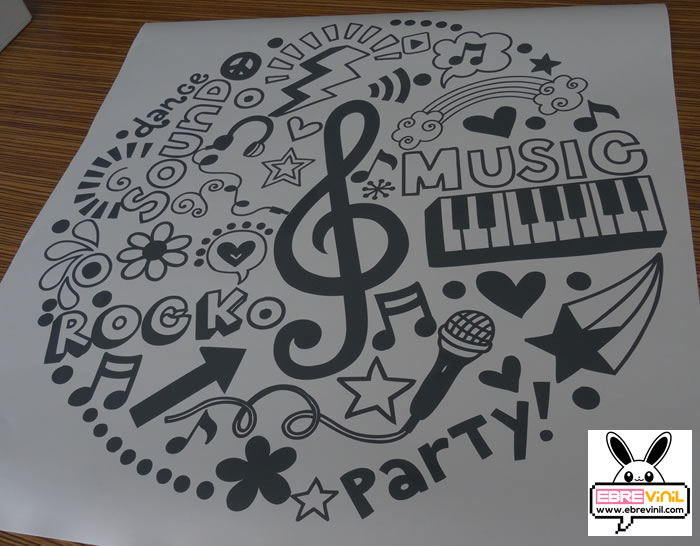 vinilo decorativo música, musical