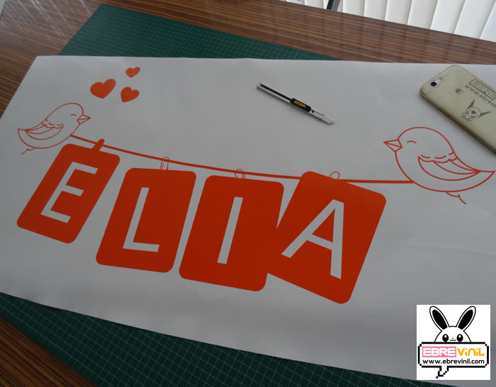 vinilo decorativo con nombre personalizado