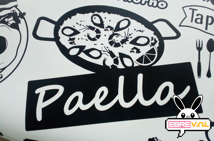 vinilo decorativo paella valenciana