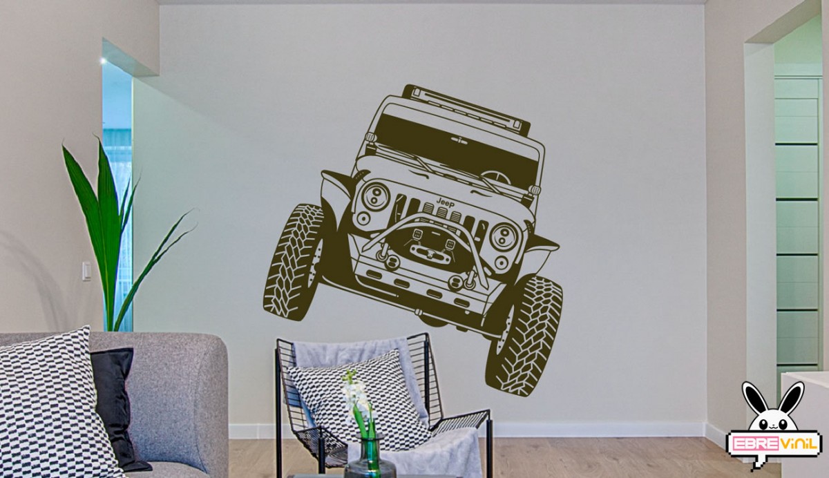 vinilo decorativo pared jeep