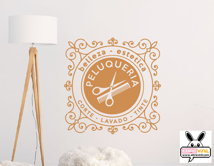 vinilo decorativo peluquería personalizado
