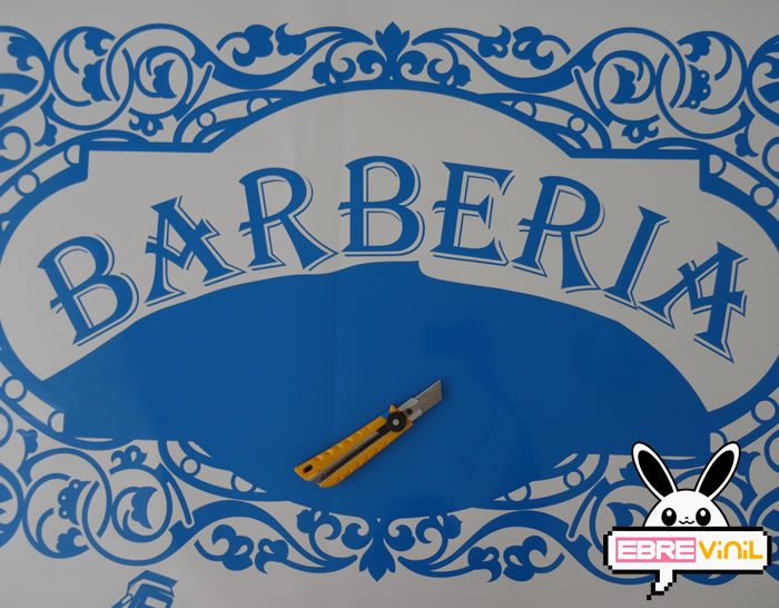 vinilo decorativo personalizado paredes cristales barberías