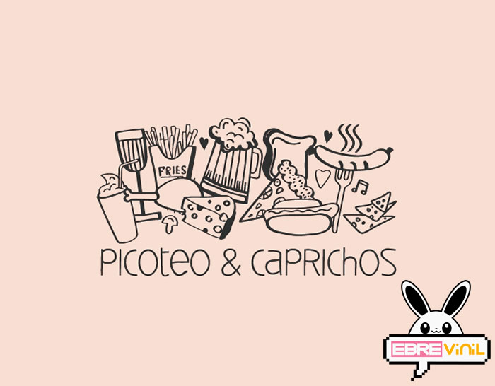 Vinilo decorativo para bares y cafeterías "Picoteo & Caprichos"