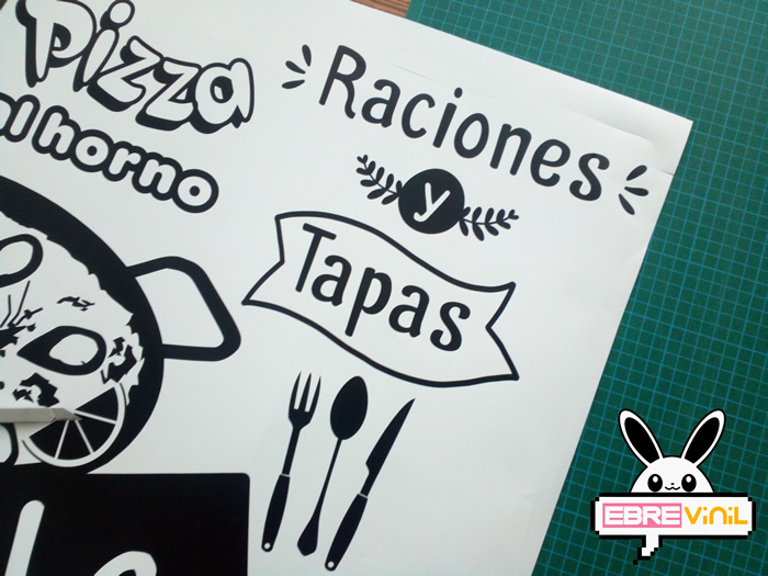vinilo decorativo raciones y tapas para bares, restaurantes