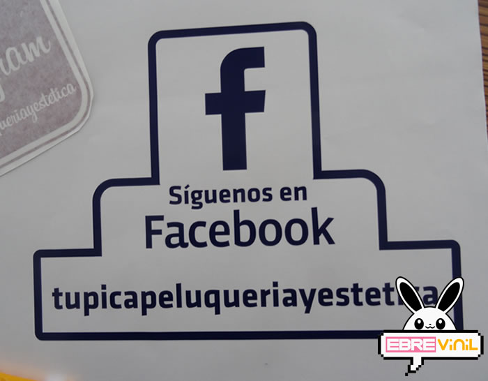 vinilo decorativo síguenos en facebook