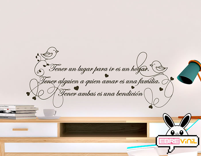 vinilo adhesivo de texto familia, casa, hogar, reglas de la csa