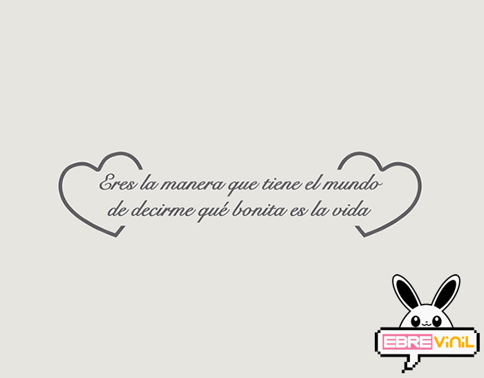 vinilo decorativo texto romantico amor