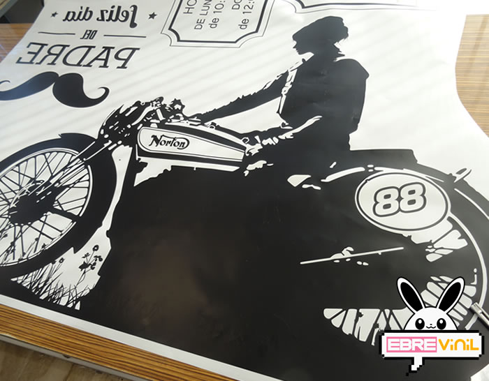 vinilo decorativo vintage norton motos