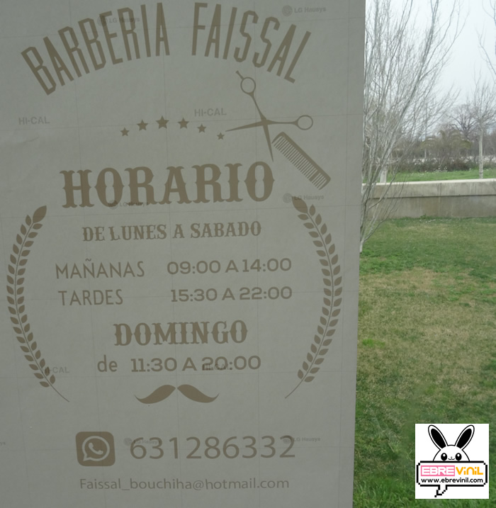 vinilo horario barberias peluquerías personalizados