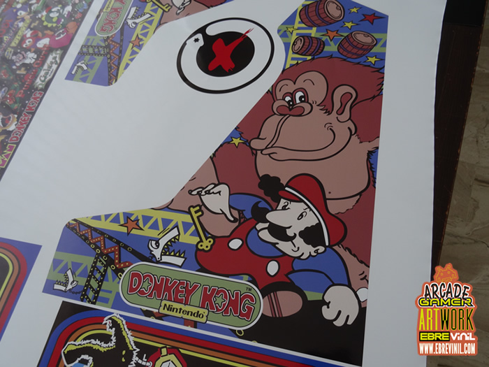 vinilo impreso decorativo bartop donkey kong
