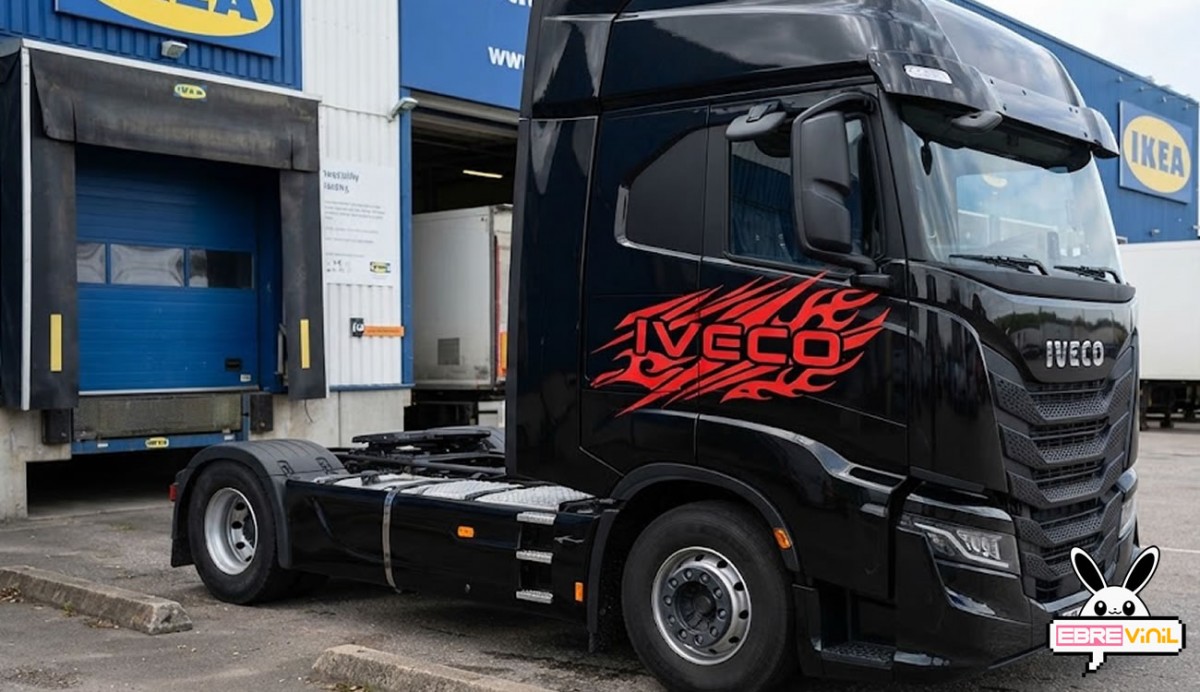 Variedad de colores disponibles para vinilo de corte Iveco tribal