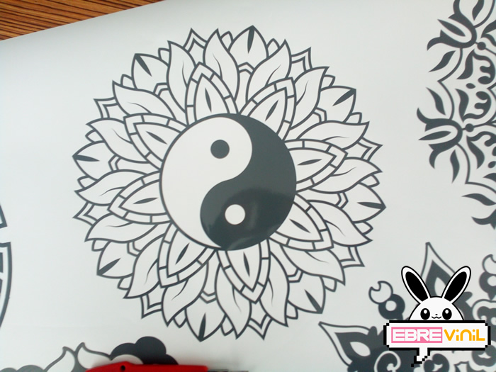 vinilo mandala pared, mandalas adhesivos