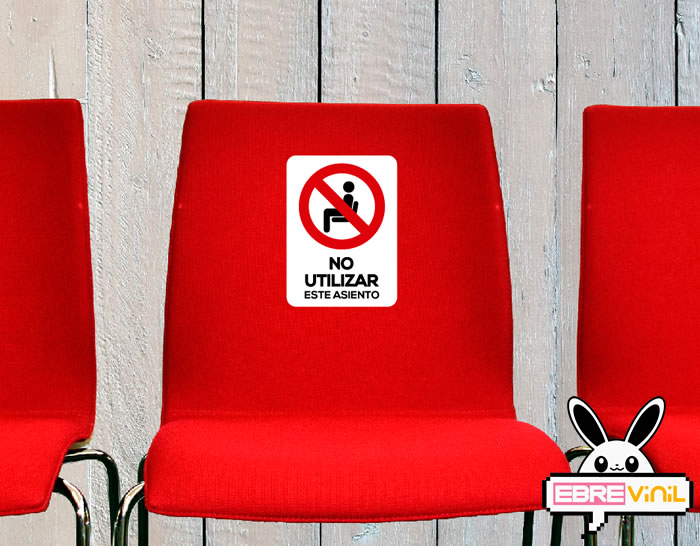 vinilo no utilizar este asiento