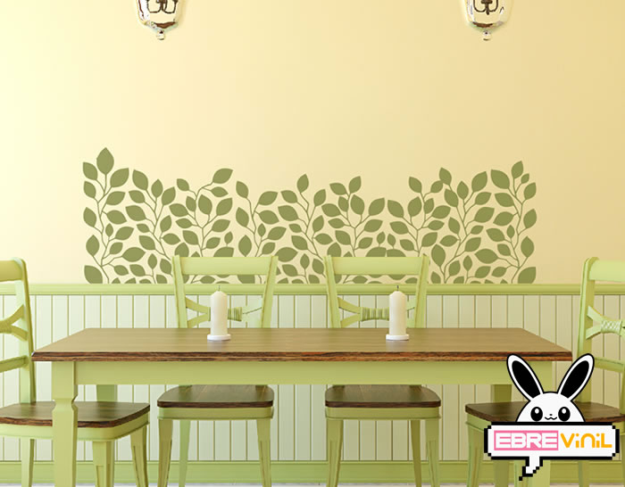 vinilo personalizado pared floral naturaleza