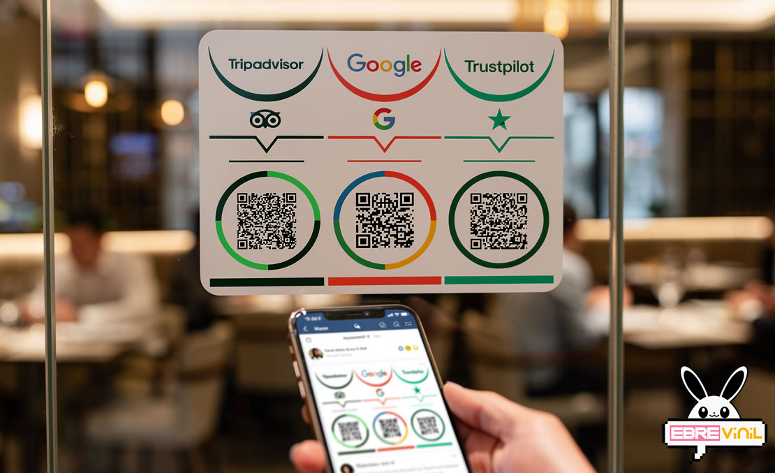 Vinilo Adhesivo Personalizado con Triple Código QR para Negocios ...