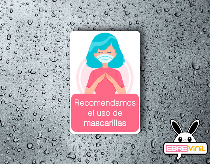 vinilo recomendamos uso de las mascarillas