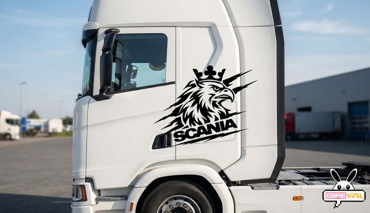 Variedad de colores disponibles para vinilo de corte Scania águila coronada