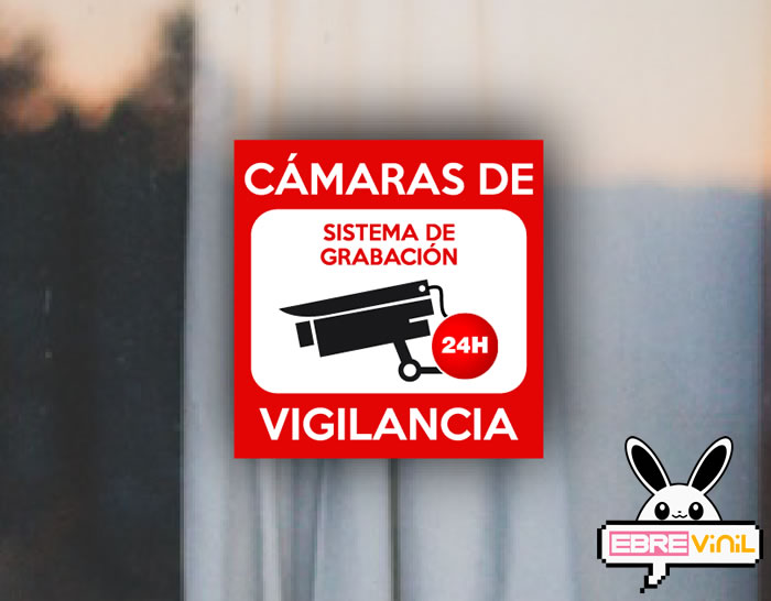 vinilo seguridad alarma