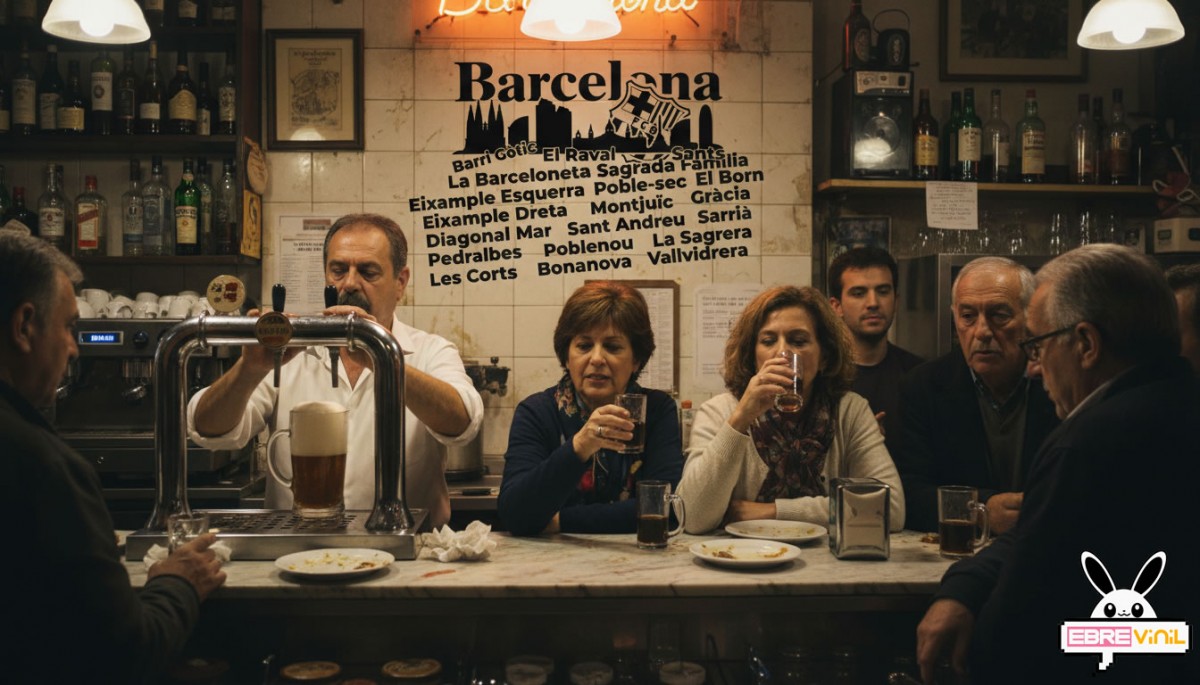 Vinilo adhesivo para pared con skyline de Barcelona