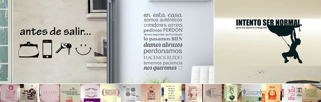 Vinilos Decorativos baratos de texto, frases y palabras