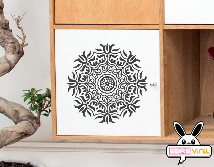 vinilo decorativo mandala blanco grande
