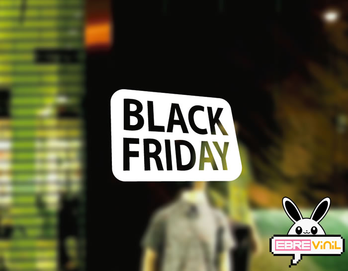 Vinilo adhesivo BLACK FRIDAY (viernes negro) para tiendas y escaparates