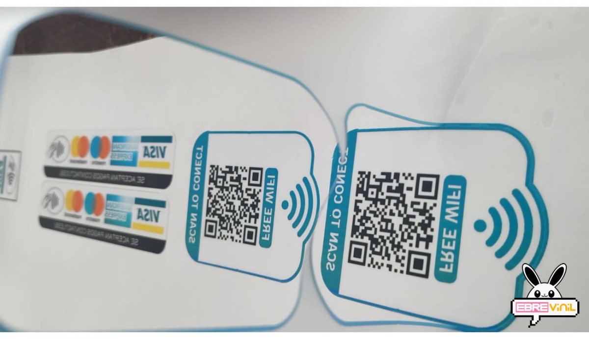 vinilos adhesivo QR wifi