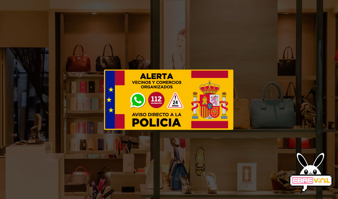 vinilos adhesivo para evitar robos en tiendas