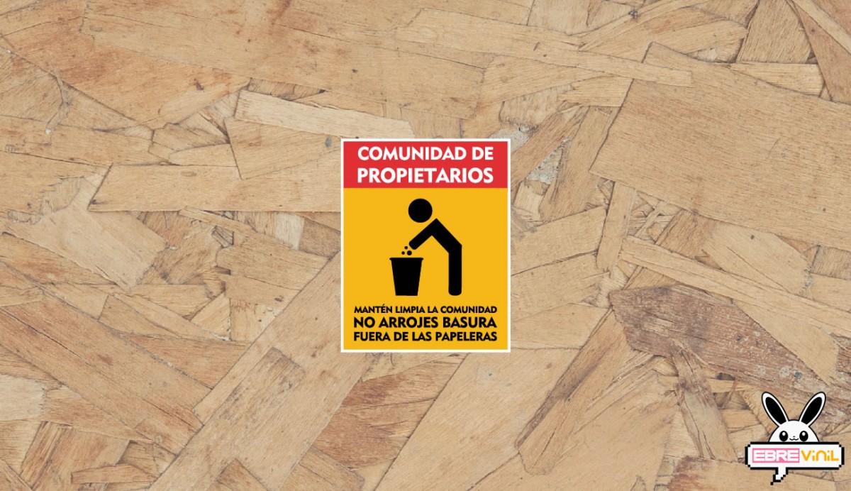 vinilos adhesivo Mantén limpia la comunidad: no arrojes basura fuera de los contenedores