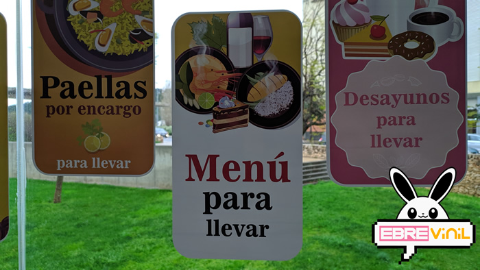vinilos adhesivos menu para llevar