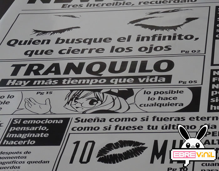 vinilos adhesivos pared personalizados letras textos