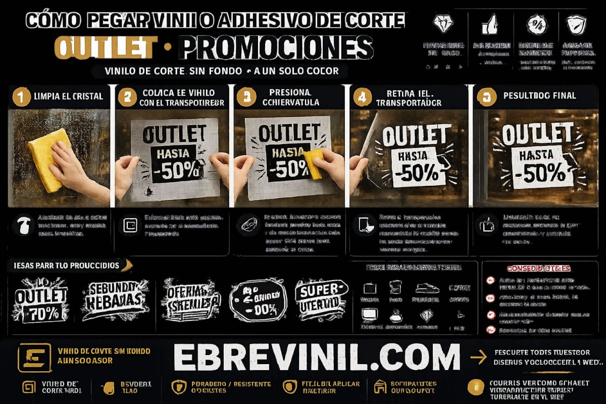 vinilos adhesivos pegatinas escaparates outlet promociones liquidacion remate final tiendas comercios
