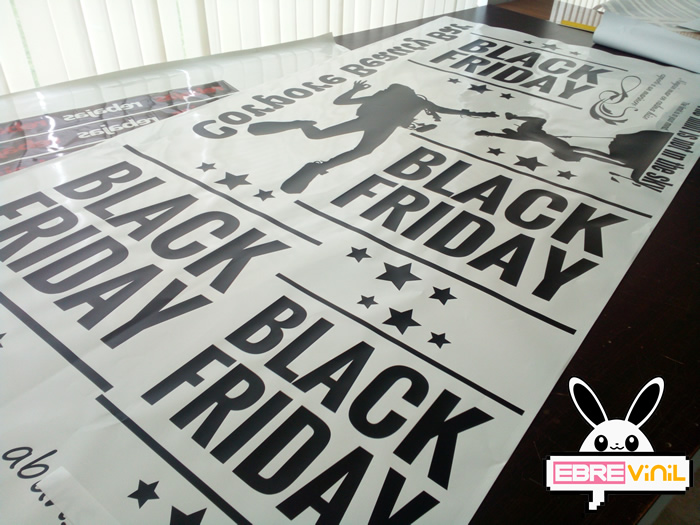 vinilo adhesivo personalizado black friday escaparates, cristales