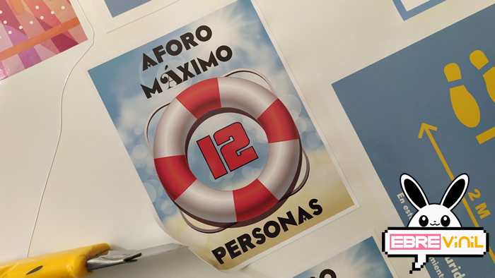 vinilos aforo máximo personas piscinas