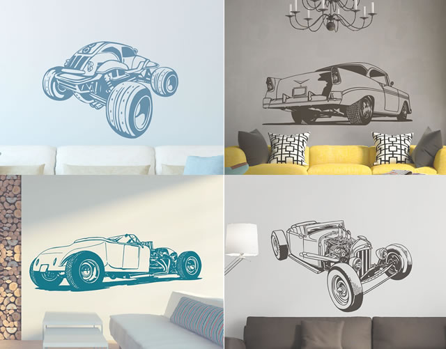 pegatinas de pared con los coches más espectaculares