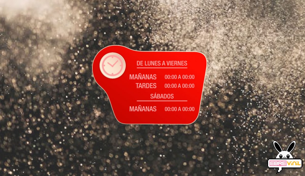 vinilos con horario puertas de cristal