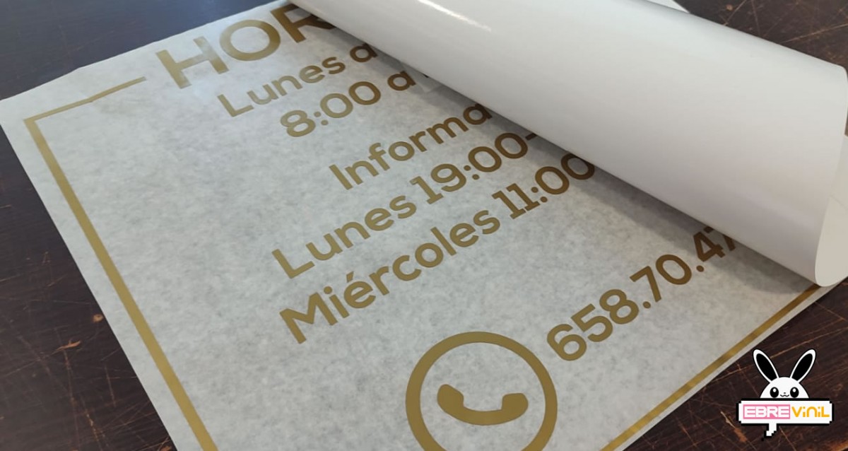 vinilos con horarios personalizados