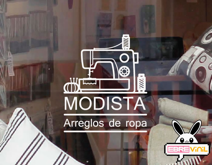 vinilos cristales modistas costurera ropa