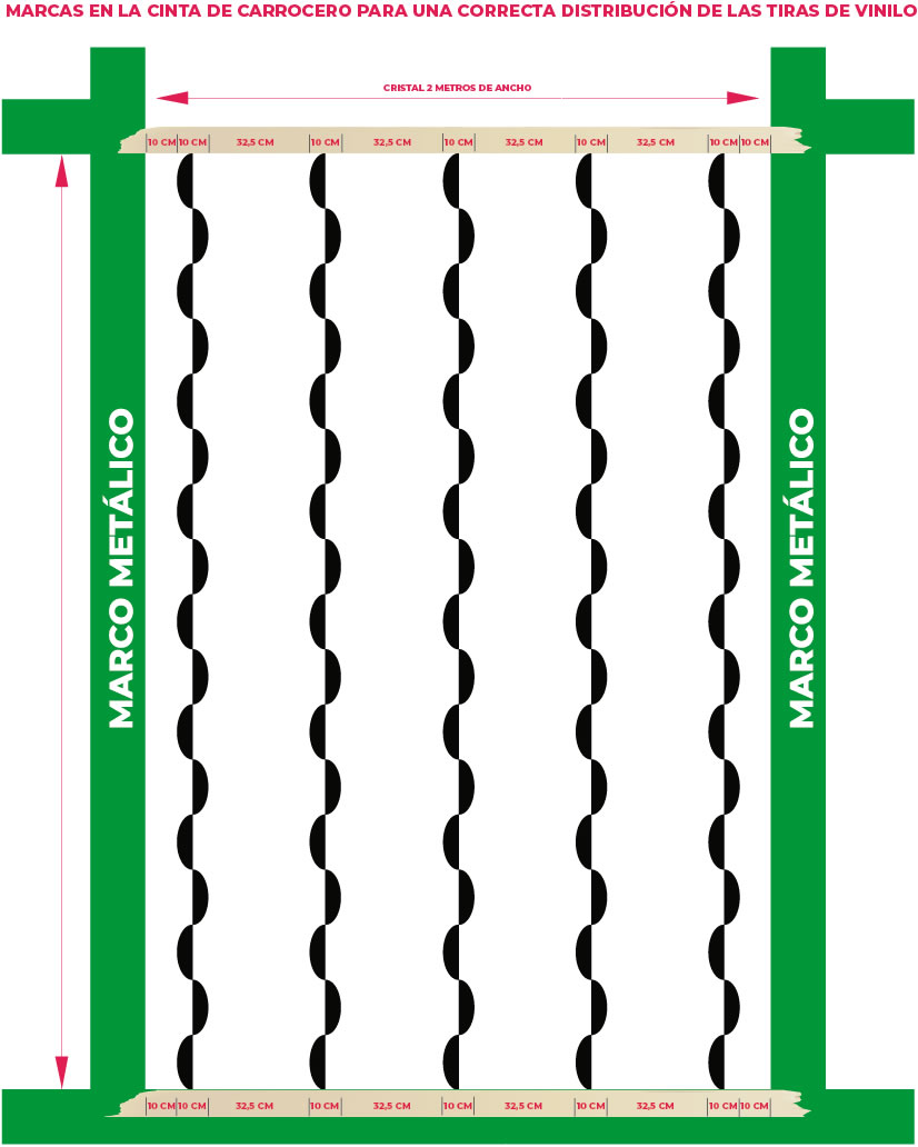 colocar vinilos cristales pistas de padel de forma instrucciones