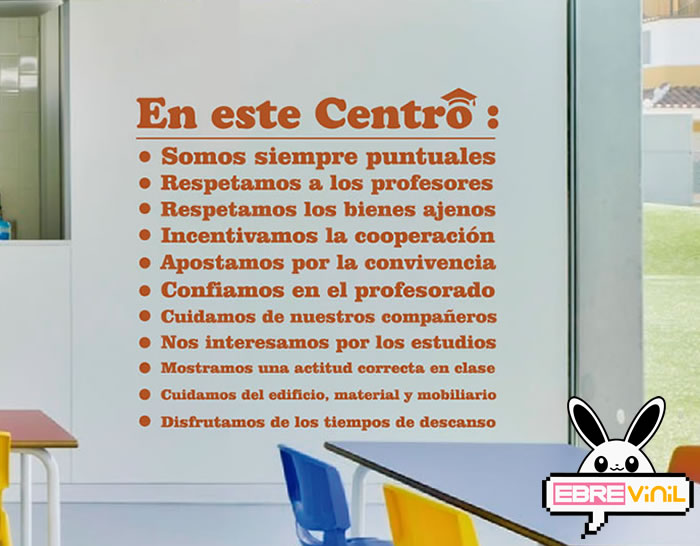 vinilos decoración colegios centros de estudio docentes